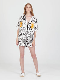 DOODLES cropped shirt