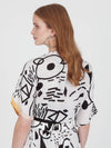 DOODLES tie front top