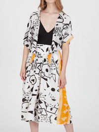 DOODLES tie front top