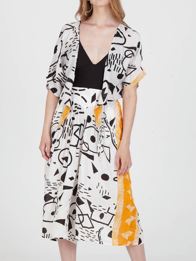 DOODLES tie front top
