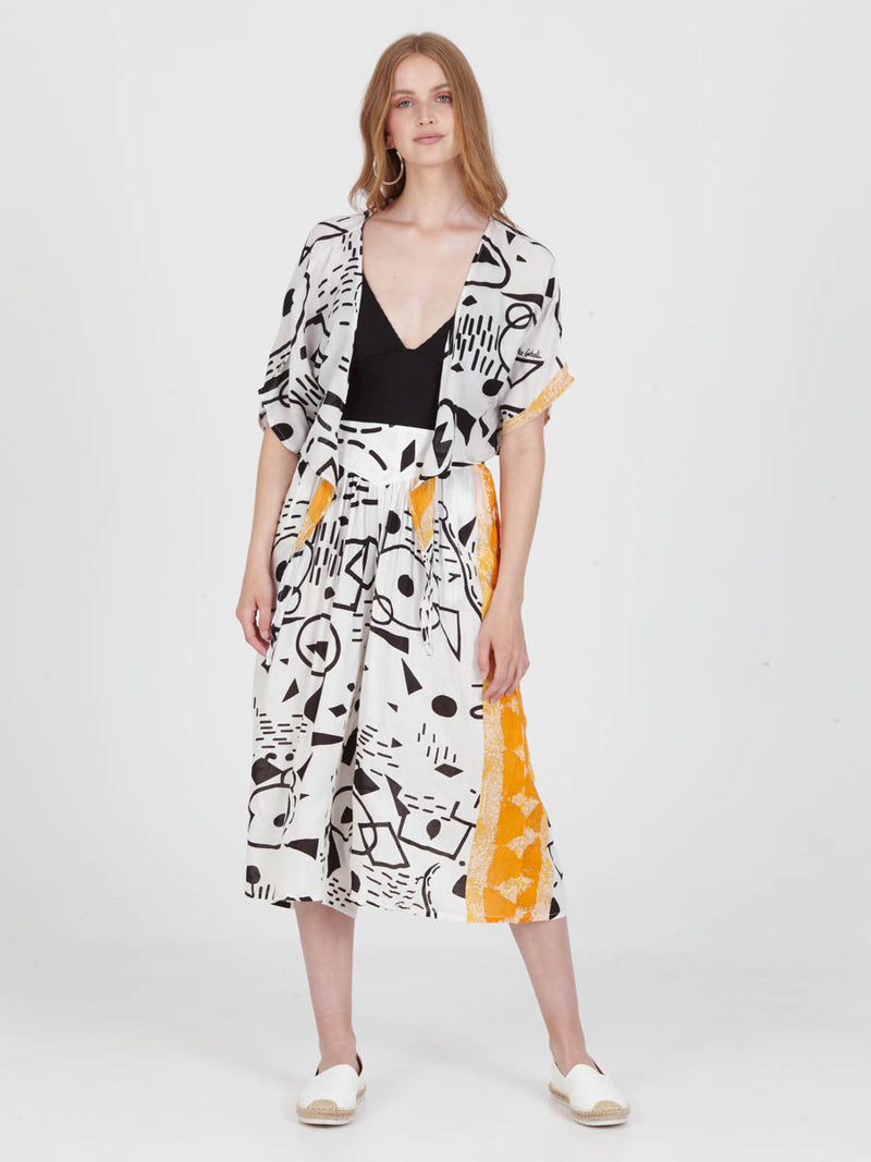 DOODLES tie front top