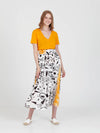 DOODLES midi skirt with extra band on waist back
