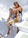 DOODLES midi skirt with extra band on waist back