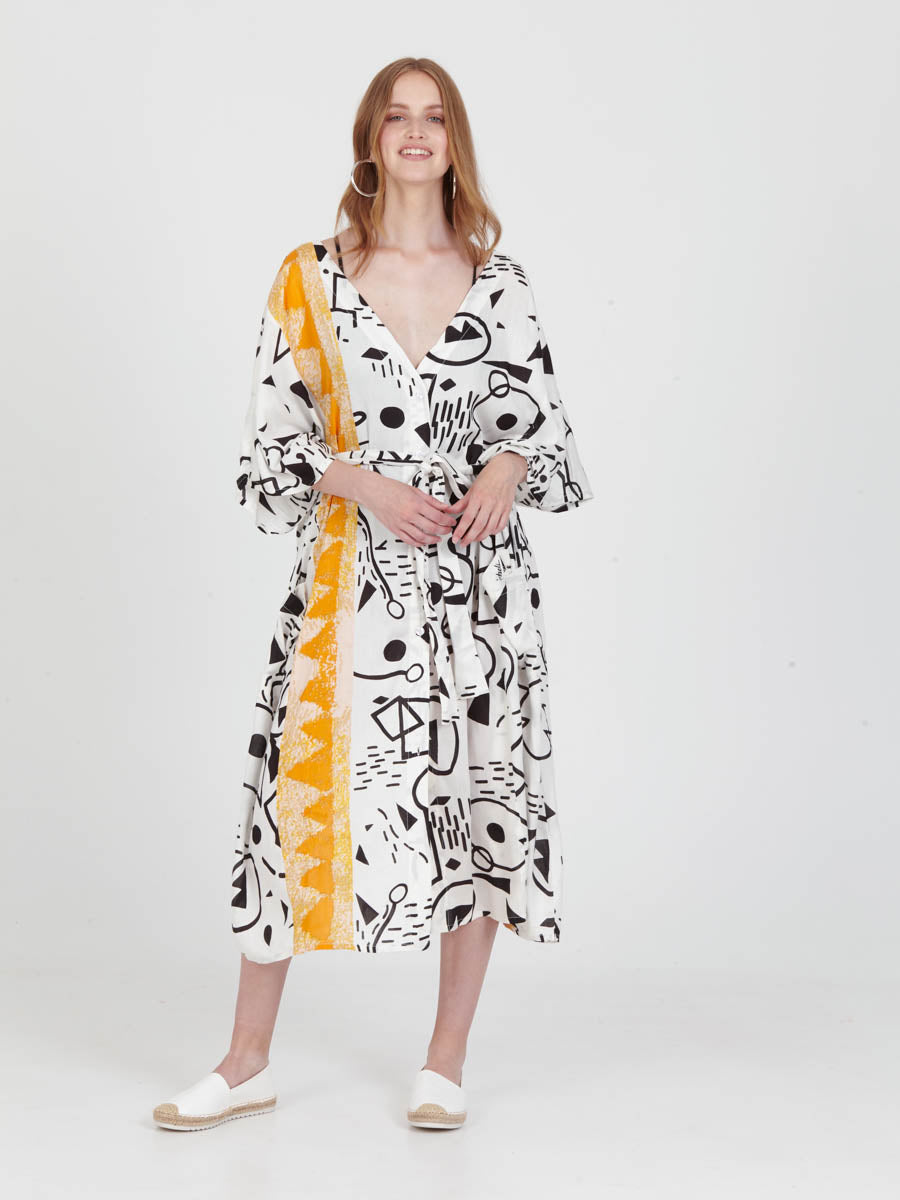 DOODLES loose shirt dress
