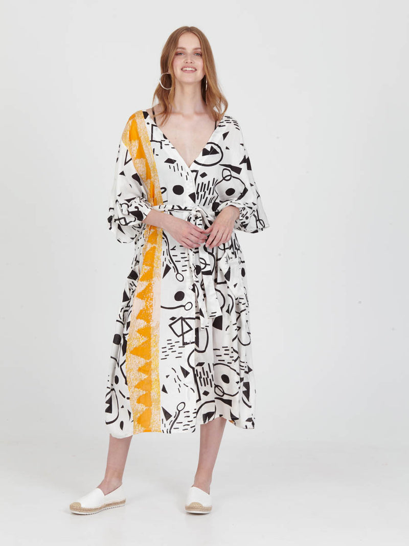 DOODLES loose shirt dress