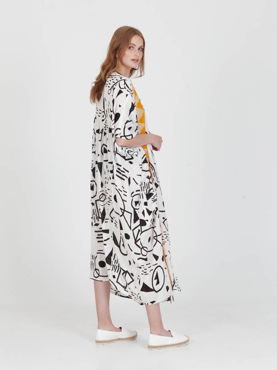 DOODLES loose shirt dress