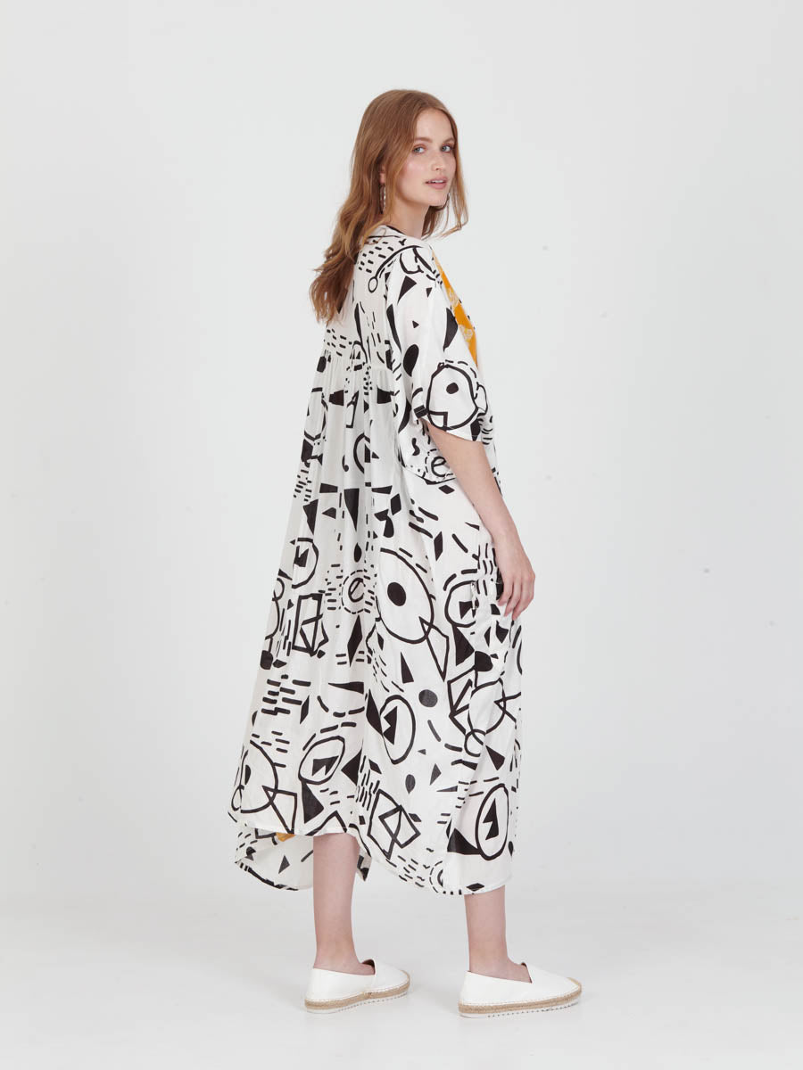 DOODLES loose shirt dress