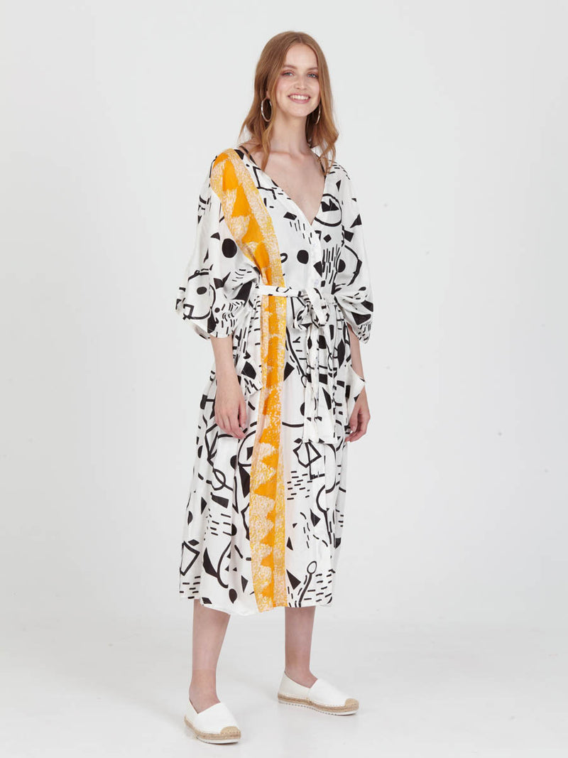 DOODLES loose shirt dress