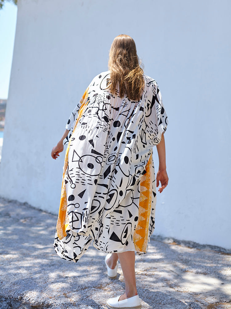 DOODLES loose shirt dress