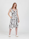 DOODLES midi wrap dress