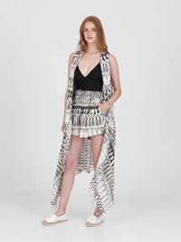 FRINGES WHITE pareo vest