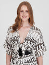 FRINGES WHITE cropped shirt