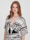FRINGES WHITE cropped shirt