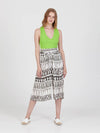 FRINGES WHITE wide leg culotte