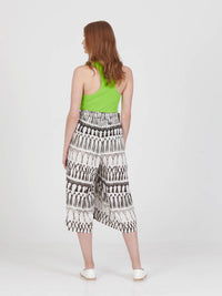 FRINGES WHITE wide leg culotte