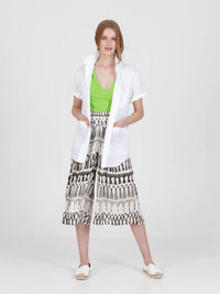 FRINGES WHITE wide leg culotte