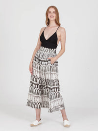 FRINGES WHITE midi skirt with extra band on waist back