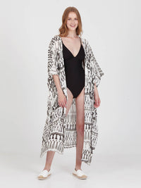 FRINGES WHITE loose shirt dress