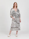 FRINGES WHITE loose shirt dress