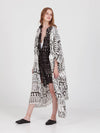 FRINGES WHITE loose shirt dress