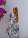 FRINGES WHITE loose shirt dress