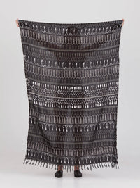 FRINGES BLACK pareo sarong