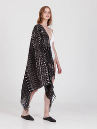 FRINGES BLACK pareo sarong