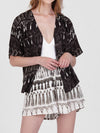 FRINGES BLACK cropped shirt