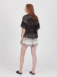 FRINGES BLACK cropped shirt