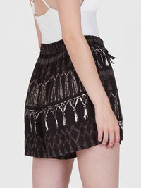 FRINGES BLACK shorts
