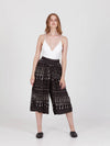 FRINGES BLACK wide leg culotte