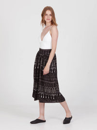 FRINGES BLACK wide leg culotte