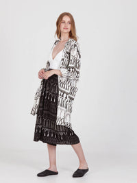 FRINGES BLACK wide leg culotte