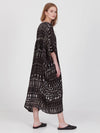 FRINGES BLACK loose shirt dress