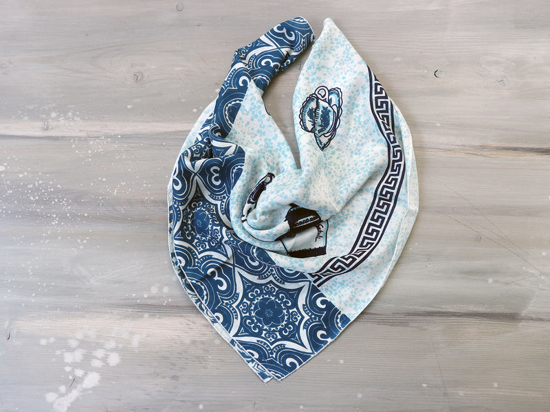 PORCELAIN BLUES foulard