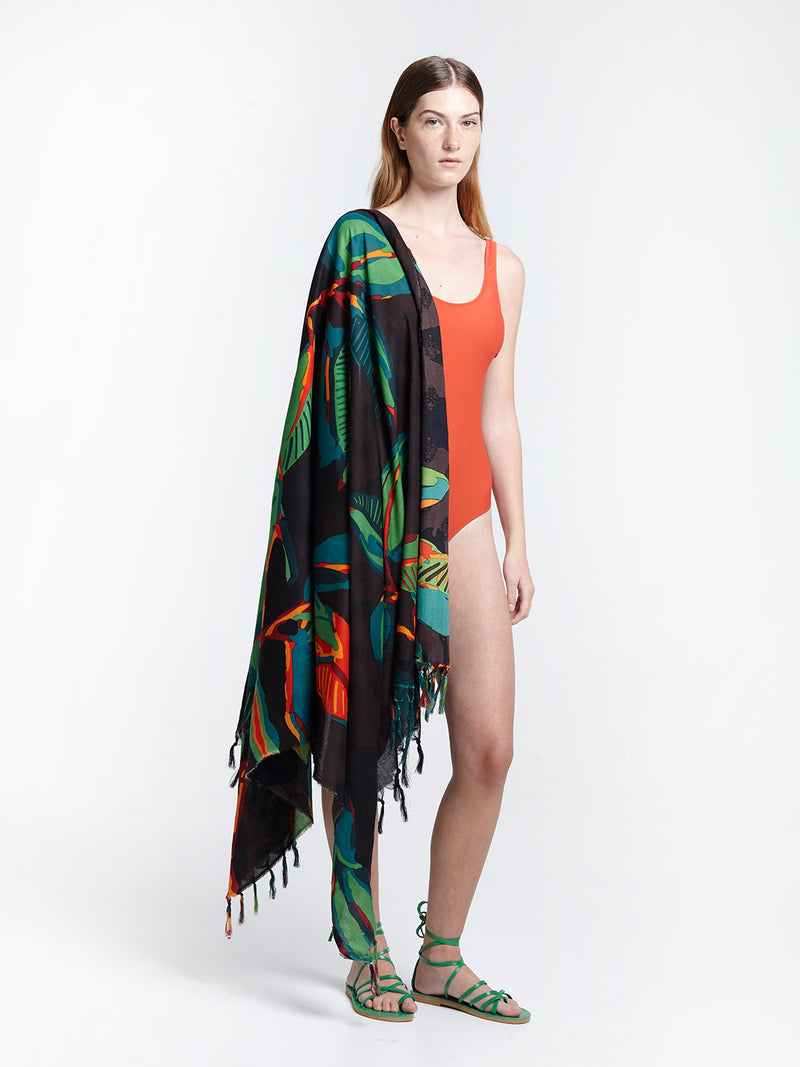 FICUS BLACK pareo sarong