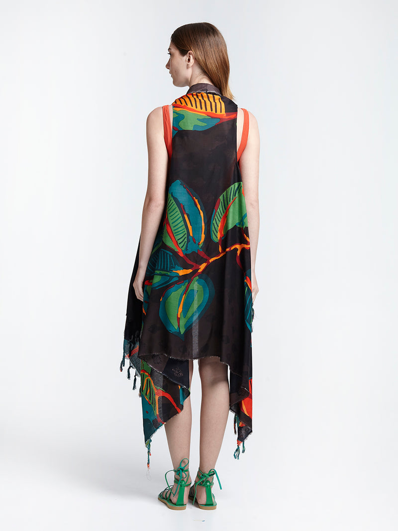 FICUS BLACK pareo vest