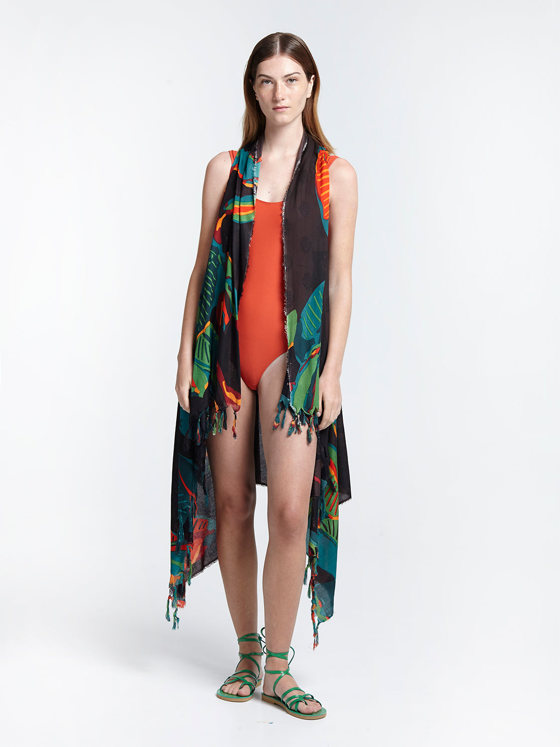 FICUS BLACK pareo vest