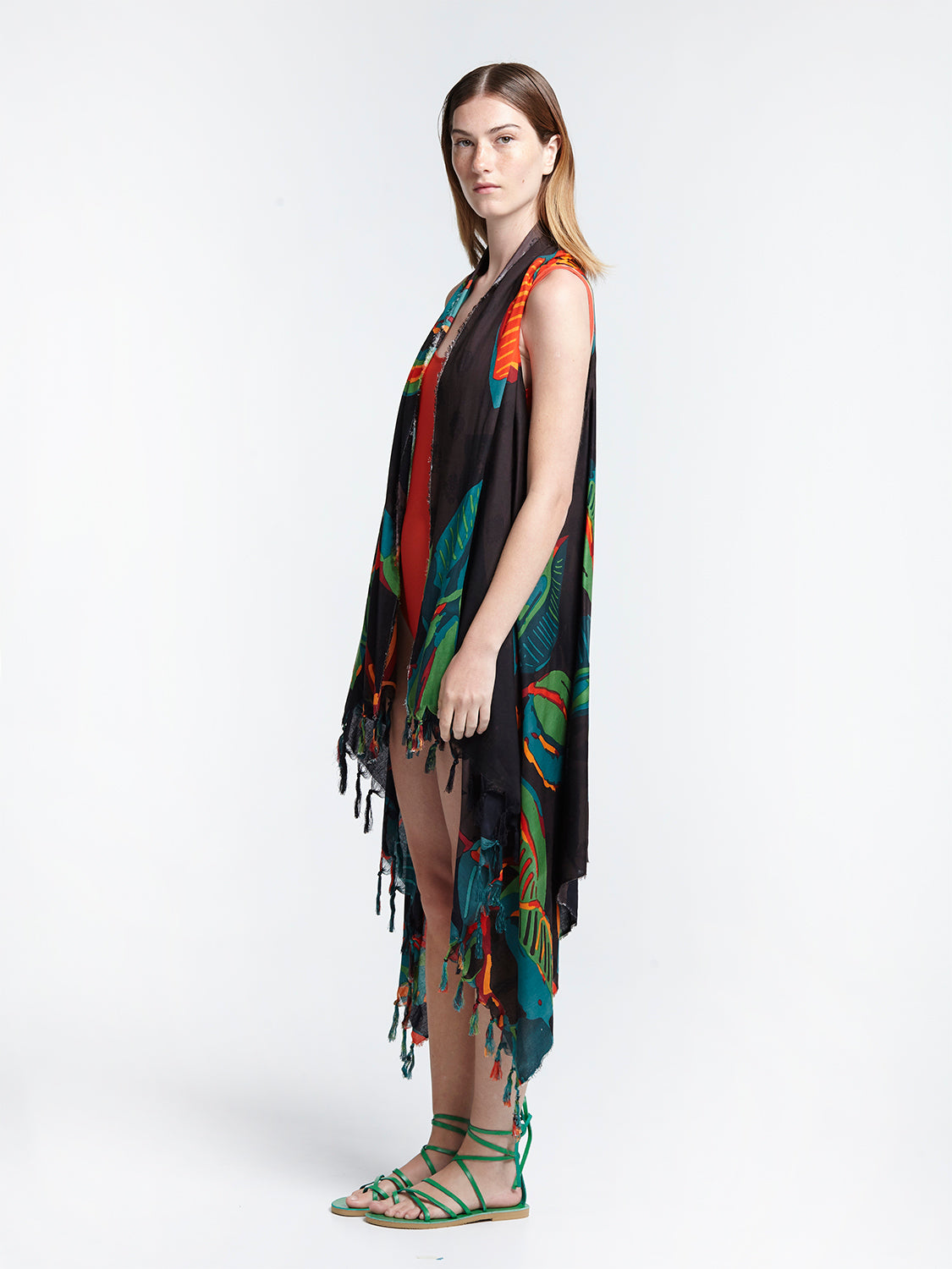 FICUS BLACK pareo vest