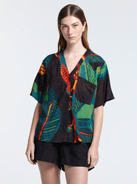 FICUS BLACK cropped shirt
