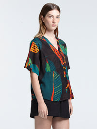 FICUS BLACK cropped shirt