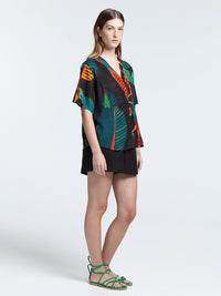 FICUS BLACK cropped shirt