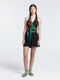 FICUS BLACK wrap top