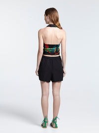 FICUS BLACK wrap top
