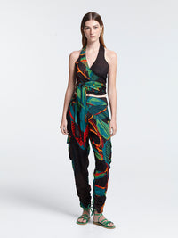 FICUS BLACK wrap top