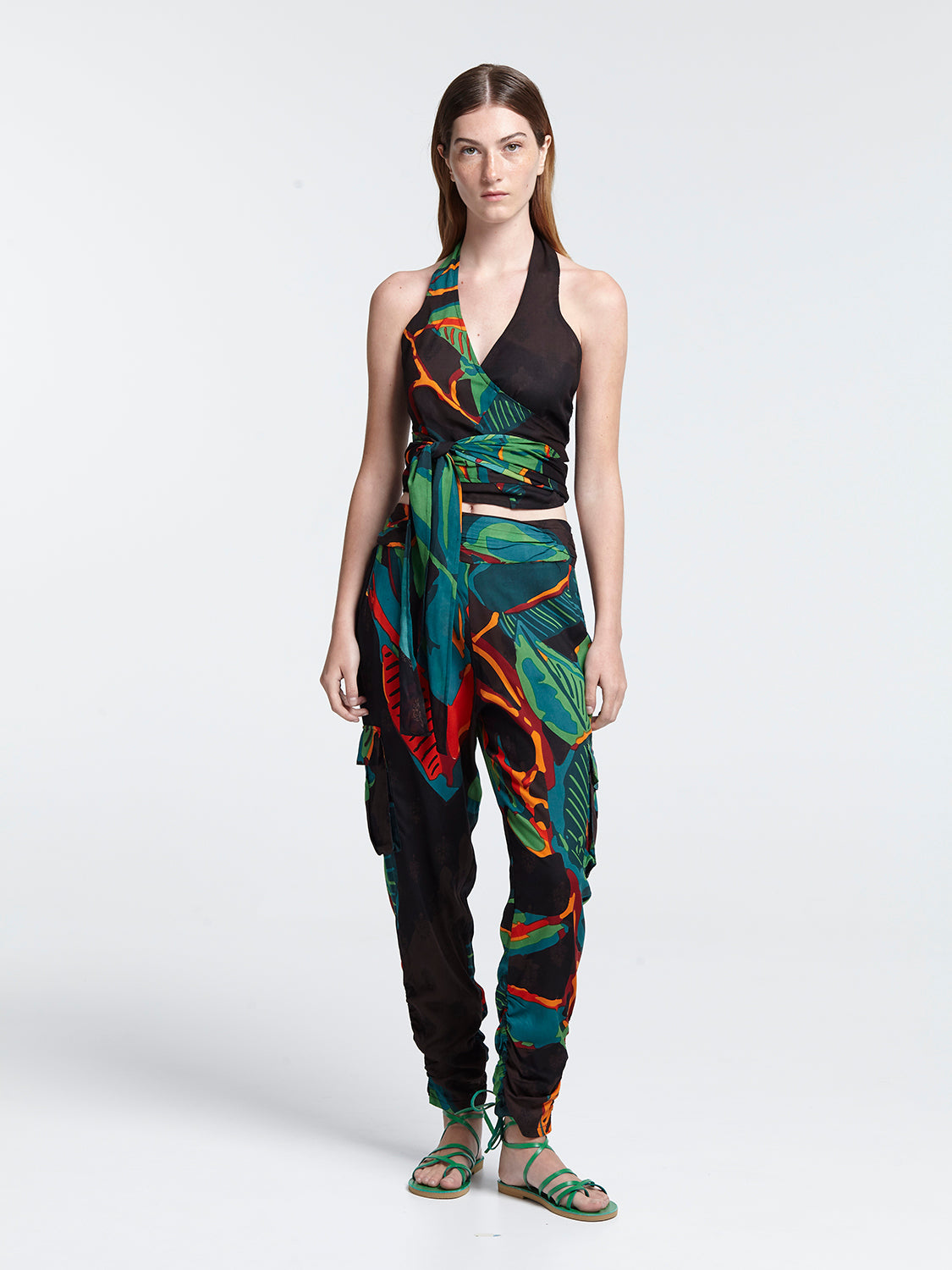 FICUS BLACK wrap top