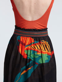 FICUS BLACK maxi pareo skirt
