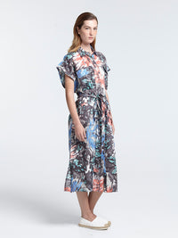 KALEIDOSCOPE sleeveless safari dress
