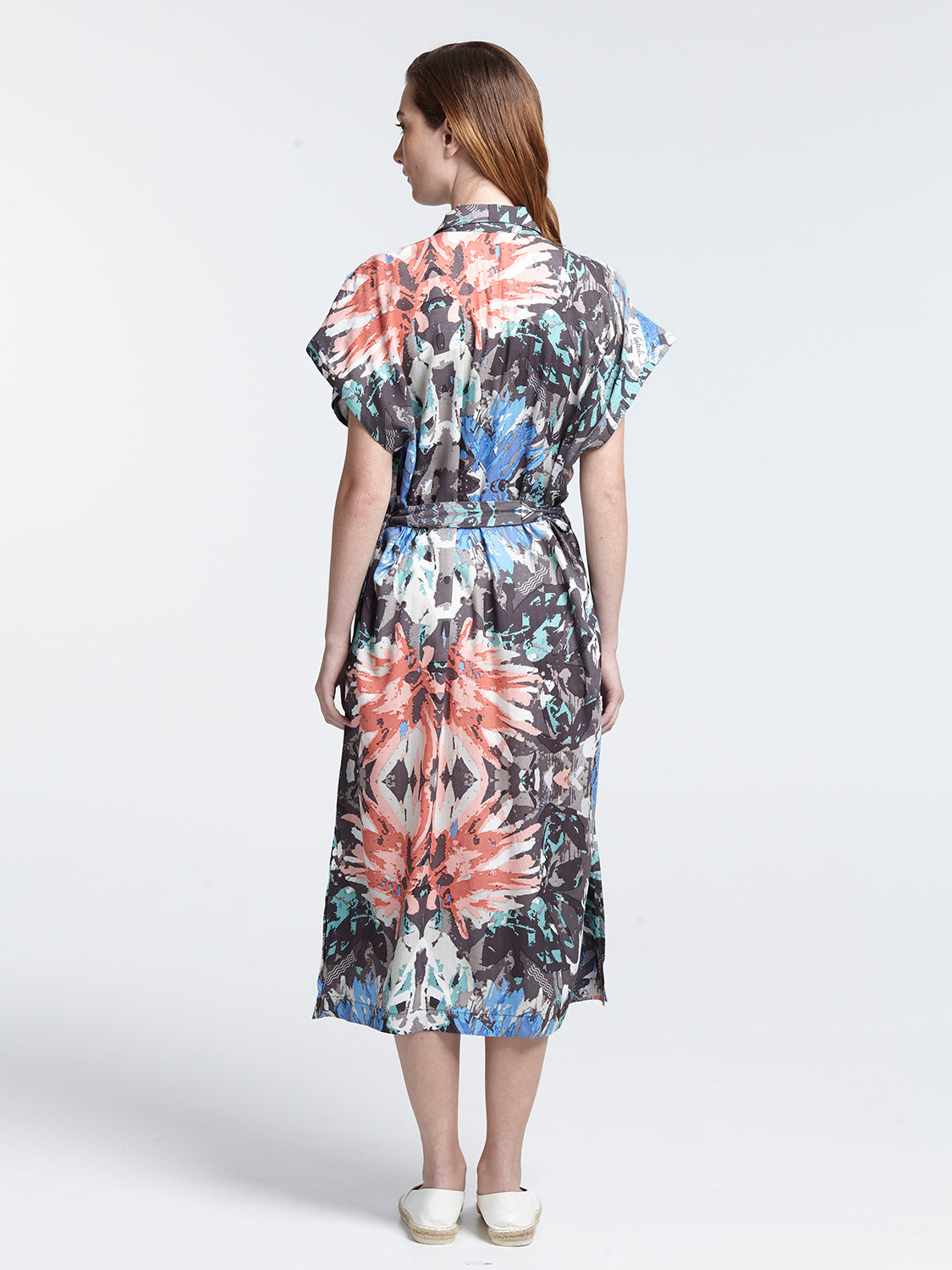 KALEIDOSCOPE sleeveless safari dress