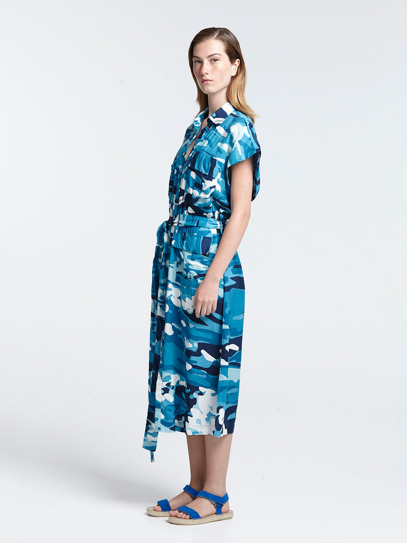 SALPARO sleeveless safari dress
